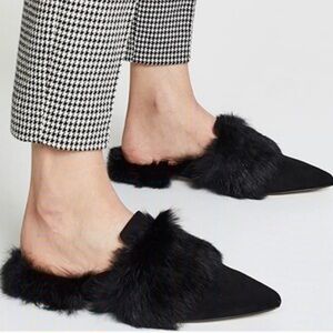 Rebecca Minkoff Rabbit Fur mules